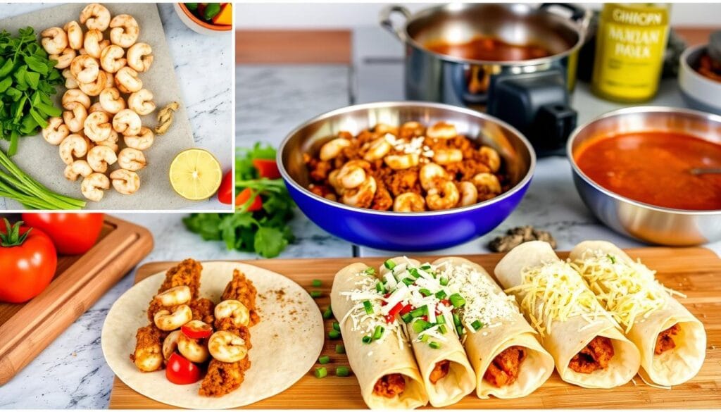 Shrimp Enchiladas Preparation Steps Shrimp Enchiladas Preparation Steps