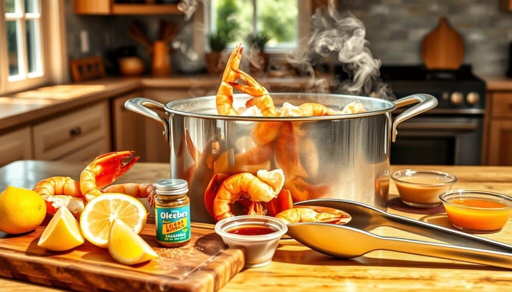 Seafood Boil Cooking Process